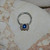 3mm Sapphire Septum Ring - Silver Septum Piercing - Small Nose Ring - Daith Hoop - Nipple Ring - Septum Jewelry 16g - Septum Hoop