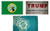 K's Novelties 3x5 Trump White  and  State Washington  and  City Seattle Wholesale Set Flag 3'x5'