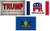 K's Novelties 3x5 Trump White 2  and  Republican  and  State of Pennsylvania Wholesale Set Flag 3'x5'