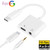 ACCGUYS USB C to 3.5mm Audio Headphone Jack Adapter with 20V Fast Charge Compatible with Google Pixel 3/3 XL/2/2 XL?iPad Pro 2018 and Other Type C Devices (White)