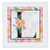 3dRose Pretty Pink Floral Monogram Initial L - Quilt Squares -qs-341754-9-