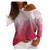 Tops for Women Casual Summer O-Neck Off Shoulder T-Shirt Gradient Printed Long Sleeve Blouse Shirt Tunic Top