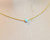 Tiny 4mm Opal Dot Chain Necklace 14K Gold Filled