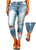 Jack David-LSquare Womens Plus Size Stretch Distressed Ripped Blue Skinny Denim Jeans -16 Jack David Blue Jeans WV74422P-
