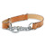 Ancol Leather Chain Check Collar Tan 50-59cm Size 7