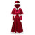 TOPUNDER Womens Merry Christmas Velvet Long Sleeve O-Neck Festival Dress Red