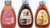 M and S Dessert Sauce Trio Pack - Percy Pig Sauce Sticky Toffee Sauce  and  Belgian Chocolate Sauce