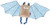Sigikid 17 x 43 x 4 cm Baby Bite Me Comforter -Blue-