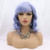RainaHair 14inch Shoulder Length Short Bob Wigs with Air Bangs Women's Short Wig Curly Wavy Synthetic Full Machine Pastel Bob Cosplay Costume Wigs