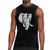 Xinshangshangmao Laos Three Headed Elephant Tank Top Sleeveless T-Shirt Men Novel Vest Tops Black