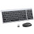 iClever GK03 Wireless Keyboard and Mouse Combo - 2.4G Portable Wireless Keyboard Mouse, Rechargeable Battery Ergonomic Design Full Size Slim Thin Stable Connection Adjustable DPI, Silver Black