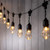 Lights4fun, Inc. 14ft Solar Powered 15 LED Hanging Bulb Indoor & Outdoor String Lights