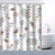 AMFD Cartoon Animals Shower Curtain Stick Figure Cute Flower Design White Bathroom Curtains Polyester Fabric Waterproof Mildew Resistant 70 X 70 Inches Include Hooks