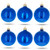 BestPysanky Set of 6 Glossy Blue Glass Ball Christmas Ornaments 3.25 Inches