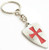 Solid Pewter Masonic Knights Templar Shield Keychain with Gift Pouch