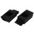 IIVVERR Cabinet Plastic Inside Pull Rectangular Shape Latch Black 2 Pcs -Gabinete de plástico, tirador interior, forma rectangular, pestillo, negro, 2 piezas