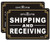 2 Pack Shipping and Receiving Signs 10" x7" Metal Reflective Rust Free Aluminum, UV Protected Waterproof and Durable, Easy Mounting, Outdoor or Indoor Use, Fade-Resistant