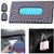 ANRUOXI Bling Tissue Holder for Car Visor and Backseat, Crystal Sparkling Mask Holder with 2 PCS Glitter Hook Clip,PU Leather Paper Tissue Case,Cute Car Accessories-Colorful-