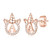 Unicorns Gifts for Girls, S925 Sterling Silver Post Rose Gold Plated Letter A Initial Stud Earrings Cubic Zirconia Hypoallergenic Unicorn Stud Earrings for Girls Women Unicorn Lovers Jewelry for Kids