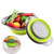 Silicone Collapsible Colander Set Round Silicone Strainer with Handle 2PCS Colanders Space Saving Kitchen Strainers and Colanders for Draining Pasta Fruit Vegetables