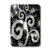 3dRose lsp_35709_1 Silver Glitter Swirls And Dots Single Toggle Switch