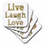 3dRose cst_27983_1 Wood Live Laugh Love Inspiration-Soft Coasters, Set of 4