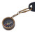 Hampton Nautical K-246-AN Antique Brass Compass Key Chain 5" - Nautical Key Chain - Decorative Key Ring