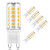 Fondiiz G9 LED Bulb, 4W LED G9 Light Bulb, Equivalent 25W 30W 40W Halogen Bulbs, 3000K Warm White, G9 Bi Pin Ceramic Base, Non-Dimmable, No Flicker, 360 Beam Angle, 6 Pack