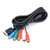 Audio Cable, 1.8m AV Multi Out to Component Cable with Color Coded Connectors for Sony Playstation PS2 PS3