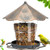 Hanizi Bird Feeders for Outside, Bird feeder, Wild Bird seed for Outside Feeders, Squirrel Proof Birds Feeder and Garden Decoration Yard for Bird Watchers -Gold-