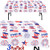 4th of July Plastic Tablecloth | 3 Pcs Pack -54 Inch Wide x 102 Inch Long- | Rectangular Independence Day Table Cover, Patriotic Party Table Decoration | American Celebration Tablecover |by Anapoliz