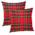 Batmerry Checkered Pillow Covers 18x18 Inch Set of 2, Tartan Plaids Pattern Royal Red Fabric Double Sided Decorative Pillows Cases Throw Pillows Covers