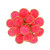 AeraVida Unique Handmade Front Cluster Pink Glass Organic Ring