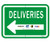 Deliveries with Left Arrow Sign 10" x 14" Package Delivery Instructions for FedEx Amazon Ups USPS Sign Metal Reflective Rust Aluminum, UV Protected Waterproof Outdoor Use Fade-Resistant