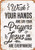 Saraheve Metal Sign - Vintage Look Wash Your Hands and Say Your Prayers 8 x 12 Inches