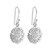 14mm Flower 925 Sterling Silver French wire Drop Earrings