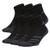 adidas Youth Kids-Boy's/Girl's Cushioned Quarter Socks -6-Pair-, Black/ Black - Onix Marl/ Night Grey/ Onix/ Light Onix, Large