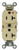 Leviton 5362-IGI 20-Amp, 125 Volt, Industrial Series Heavy Duty Specification Grade, Duplex Receptacle, Straight Blade, Isolated Ground, Ivory