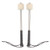 Bass Drum Mallet Felt Head Percussion Mallets Timpani Sticks with Stainless Steel Handle 1 Pair Black