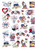 Peanuts Character Snoopy and Woodstock 4th of July Patriotic Sticker Sheet, 30 Stickers