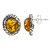 Baltic Honey Amber Sterling Silver Round Stud Earrings