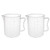 uxcell Measuring Cup 500ml PP Plastic Graduated Beaker Transparent with Handle for Lab Kitchen Liquids 2pcs