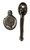 Dollhouse Miniature Door Handle And Knocker Black 1 Pair