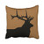SPXUBZ Elk Brown and Black Elk Head Pillow Cover Decorative Home Decor Nice Gift Square Indoor/Outdoor Pillowcase Size: 16x16 Inch-Two Sides-