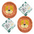 Get Wild Jungle Safari Animals Paper Lion Dessert Plates with"Wild  and  Free" Beverage Napkins -Serves 16-