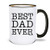 Shop4ever Best Dad Ever Ceramic Coffee Mug Black Handle Tea Cup 15 oz -Blk Handle-