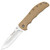 Harnds Knight Folding Knife with 8Cr14MoV Stainless Steel Blade Pocket Knife with Glass-Reinforced Nylon Handle -warm sand-