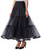 GRACE KARIN Hoopless Petticoats Crinoline Slips Underskirt Floor Length for Bridal Gown-X,Black-