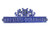 Hampton Nautical K-9321-blue Cast Iron Captains Quarters Sign Ship Anchor, 9", Dark Blue Whitewashed
