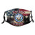 Face Mask United States American Flag Balaclava Reusable Polyester Bandana Protective Dustproof Scarf with Nose Wire 2 Pcs Filters for Adults Men Women